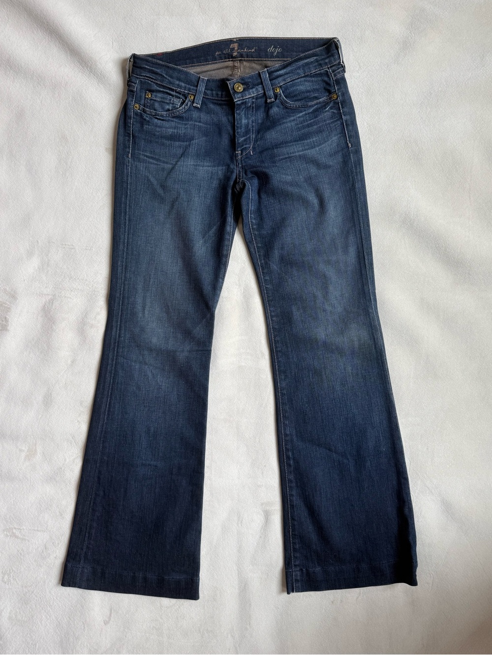 7 for all mankind dojo mid rise flare jeans